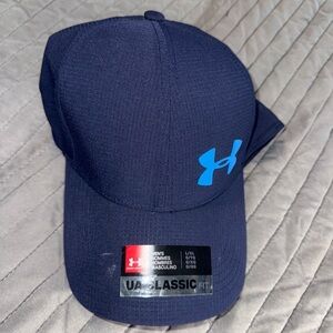 Under Armour Dark Blue Cap with Light Blue Logo